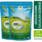 EkosolFarm %100 Solucan Gübresi 3 Kg (2x1,5 Kg) – Sebze, Çiçek, Saksı ve Bahçe İçin