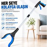Ekostem Çöp Toplama Kıskacı Uzanma ve Tutma Aparatı Yaşlı Engelli Kavrama Çubuğu Atık Yaprak Izmarit Toplayıcı - Çok Renkli