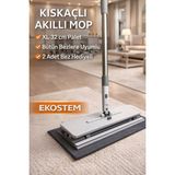 Ekostem Tüm Bezlerle Uyumlu Click Akıllı Mop Paleti Xl Kıskaçlı Mop – El Değmeden Mop Aparatı Cam Çek - Beyaz