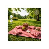 EKOVA 5 PARÇA MİNDERLİ PİKNİK SETİ 4 ADET 40x40 MİNDER - 1 ADET 160x160 MASA ÖRTÜSÜ