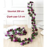Ekozi Home Yapay Gül Sarmaşık Çiçek 250 cm - Mor