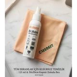 Ekran Temizleyici Seti, 125 ml Sprey ve 30X30 cm Kaşmir Bez, Tüm Ekranlar Için