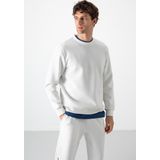 Ekru Basic O Yaka Rahat Form Erkek Sweatshirt - 88053