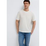 Ekru Basic Tişört Loose Fit/Bol Rahat Kesim 0613338-80194