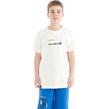 Ekru Baskı Detaylı O Yaka Standart Kalıp Erkek Çocuk T-Shirt - 11117