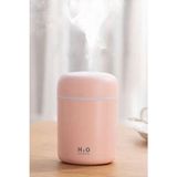 Ekru Cep 300ml Ultrasonik Buhar Makinesi ve Aroma Difüzörü Pembe Renkli Uzun Çalışma Süresi