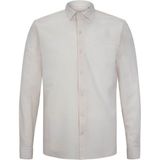 Ekru Comfort Fit 100% Pamuk Slim Yaka Uzun Kollu Spor Gömlek