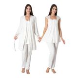Ekru Hamile Lohusa Sabahlıklı Pijama Takımı Effort, 2XL, EF2301-19804IGP27194133