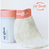 Ekru Örgü Banyo Lif Kese Arkası %100 Floş Ipek Duş Hamam Spa Sauna Kesesi Peeling Eldiveni