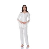 Ekru Pamuklu Hamile Lohusa Dantelli Pijama Takımı, 2XL, EFF8018-198IGP101985