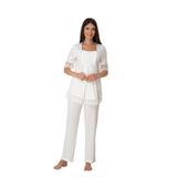 Ekru Pamuklu Hamile Lohusa Kısa Kollu Pijama Takımı, XL, EFF8022-198IGP102059
