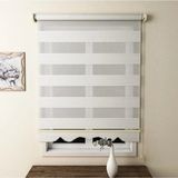 Ekru Plisei Ithal Kumaş Zebra Stor Perde Etek Dilimli - 35 x 35 cm