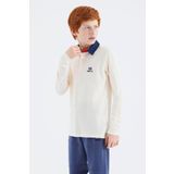 Ekru Polo Yaka Basic Erkek Çocuk T-Shirt - 11171
