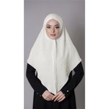 Ekru Pratik Hazır Geçmeli Tesettür Eşarp Aerobin Kumaş Düz Hijab 2309_27