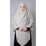 Ekru Pratik Hazır Geçmeli Tesettür Eşarp Medine İpeği Bağcıklı Sufle Hijab 2301_27