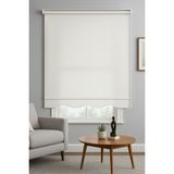 Ekru Stor Zebra Güneşlik Perde .eteği Dilimli ,ithal Kumaş , Alüminyum Kasa Metal Ayak. - Beyaz - 30 x 60