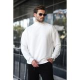 Ekru Yarım Balıkçı Yaka Erkek Basic Sweatshirt E7158 - 2XL