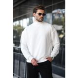 Ekru Yarım Balıkçı Yaka Erkek Basic Sweatshirt E7158