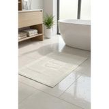 Ekru Zivra Ayak Havlusu - 50X70 Cm, 245 Gr, %100 Pamuk, Spa Ve Otel Banyo Paspası, Günlük Kullanıma