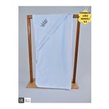 Ekru%100 Pamuklu Bebek Battaniyesi Nakışlı Kız/Erkek Puset Örtüsü Hediyelik Yenidoğan 85x85cm