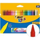 EKS Ticaret Bic Plastidecor 24'lü Paket 8297721 Silinebilir Renkli Pastel Boya Çocuklar İçin Dayanıklı Ürün