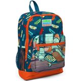 EKS Ticaret Coral High Kids Civit Neon Turuncu Kaykay Desenli Dört Bölmeli Okul Sırt Çantası 23723