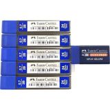EKS Ticaret Faber Castell 0.7 Uç 5 Li Paket Mavi Renk Kalem Uçları ve Sınav Silgisi Seti