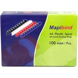 EKS Ticaret Mapi Mapıbınd 6mm Plastik Spiral Kırmızı 100 Adet