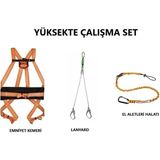 Eks Yüksekte Çalışma Set (Emniyet Kemeri-Lanyard-Tool Lanyard)