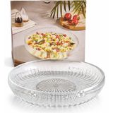 Eksen Paris 25 cm Ayaklı Cam Kase | Dik Kenarlı Şık Sunumluk & Pasta Standı - 1