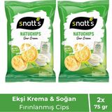 Ekşi Krema & Soğan Aromalı Fırınlanmış Cips 75 gr X2 Adet