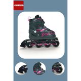 EksikSepeti Vadi Pembe Silikon Tekerli Ayarlanabilir Işıklı Paten S 31-34 HP7128