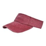 Ekstore Eskitme Vintage %100 Pamuklu Tenisçi Vizör Şapka - Bordo - Standart