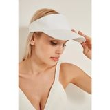 Ekstore Uv Koruyucu Vizör Kasket Siperlik Tenis Şapka - Beyaz - Standart