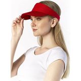 Ekstore Uv Koruyucu Vizör Kasket Siperlik Tenis Şapka - Kırmızı - Standart