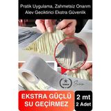 Ekstra Güçlü 2 mt Dış Cephe Su Geçirmez Sakız Bant Sızıntı Çamur Bandı Sızdırmaz 2 Adet
