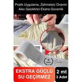 Ekstra Güçlü 2 mt Dış Cephe Su Geçirmez Sakız Bant Sızıntı Çamur Bandı Sızdırmaz 3 Adet