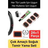 Ekstra Güçlü Araba Bisiklet Motosiklet Soğuk Yama Lastik Tamir Yaması Seti 24 Parça Kolay Pratik