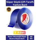Ekstra Güçlü Hava Su Sızdırmaz Izolasyon Çok Amaçlı Çift Taraflı Silikon Bant 18MM x 1.5m - 3 Adet