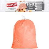 Ekstra Güçlü Orkide Kokulu Büyük Boy Büzgülü Çöp Torbası 10'lu 65X67 Cm, Kolay Bağlanır Kokulu Büzgülü Büyük Boy Çöp Torbası, Sızdırmaz, Yırtılmaz, Ge