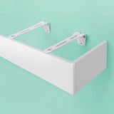 Ekstra Uzun Pencere Korniş Kutusu Duvara Monte Ain Pelmet Valance Çift Ray Ain Çubuk için Paletsiz Tasarım 410 cm (13,5 ft) Dekoratif Perde Çözümü