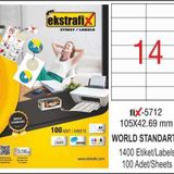 Ekstrafix 105x42.69 mm Laser Etiket