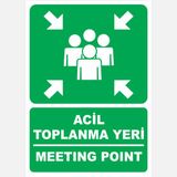 Ekstrafix 25x35 cm Pvc Fosforlu Acil Toplanma Yeri Sticker