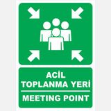 Ekstrafix 25x35 cm Pvc Fosforlu Acil Toplanma Yeri Sticker