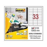 EKSTRAFİX Ekstrafix Laser Etiket 70x25 Laser-copy-ınkjet Fix-5133