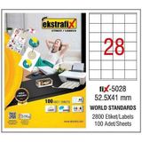 Ekstrafix Fix-5028 52.5 x 41 mm Lazer Etiket