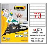 Ekstrafix Fix-5270 40 x 20 mm Lazer Etiket