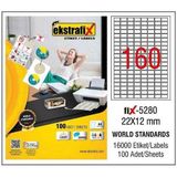 Ekstrafix Fix-5280 22 x 12 mm Lazer Etiket