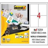 Ekstrafix Laser Etiket 105X148.5 Mm 100 Yaprak Lazer Yazici Etiketi