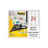 Ekstrafix Laser Etiket 64 X 34 Mm Lazer Yazıcı Etiketi 100 Yaprak